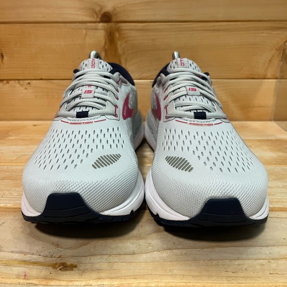 Like new Brooks Addiction GTS 15, Oyster/Peacoat/Lilac Rose Women’s size 10 2E - Picture 3 of 7